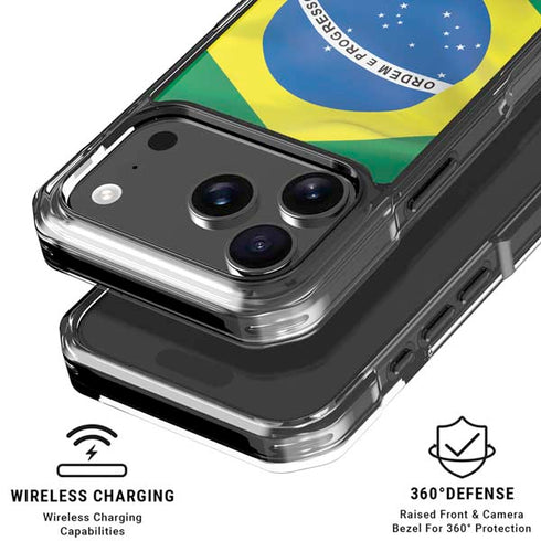 Brazil Flag iPhone 18 Pro Clear Case