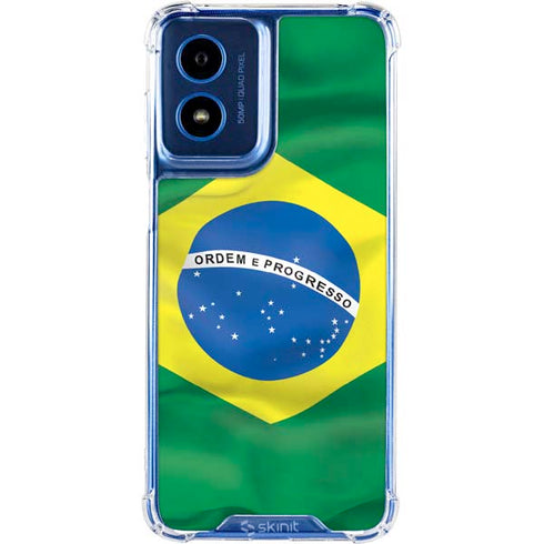 Brazil Flag Moto G Play 4G (2024) Clear Case