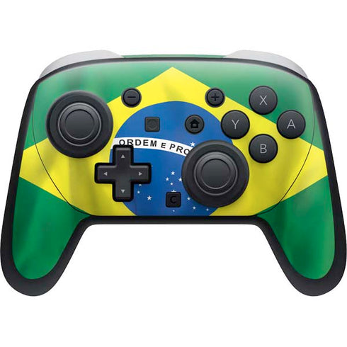 Brazil Flag Nintendo Switch 2 (2025) Pro Controller Skin
