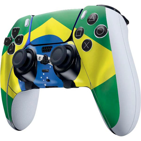 Brazil Flag PS5 DualSense Edge Pro Controller Skin