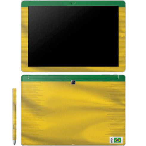 Brazil Soccer Flag Galaxy Book 12in Skin