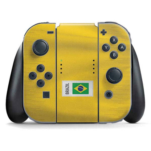 Brazil Soccer Flag Nintendo Switch (2017-2021) Joy-Con Controller Skin