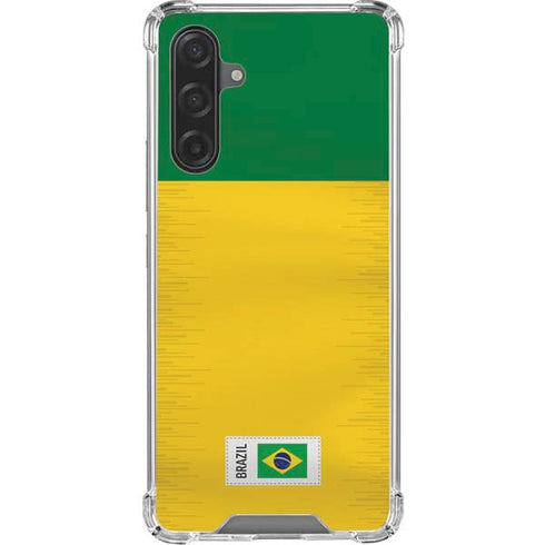 Brazil Soccer Flag Galaxy A17 Clear Case