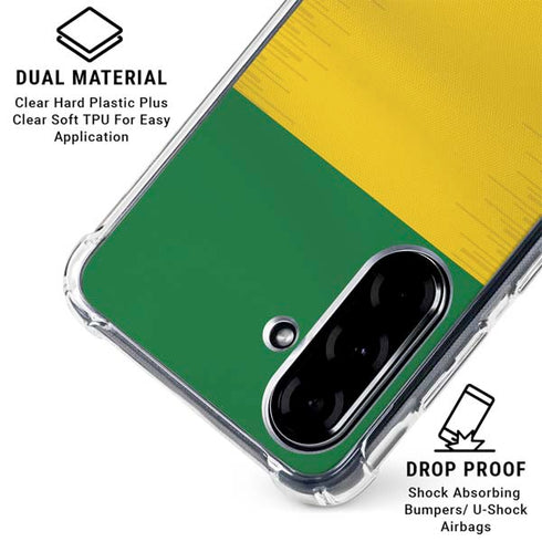 Brazil Soccer Flag Galaxy A36 5G Clear Case