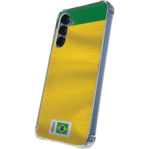 Brazil Soccer Flag Galaxy A55 5G Clear Case