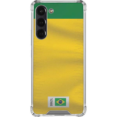Brazil Soccer Flag Galaxy S24 FE Clear Case