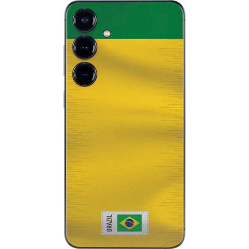 Brazil Soccer Flag Galaxy S25 Plus Skin