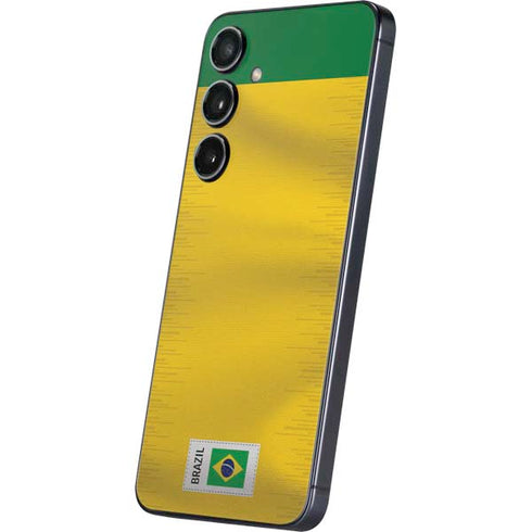 Brazil Soccer Flag Galaxy S25 Plus Skin