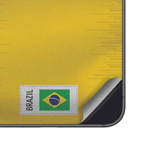 Brazil Soccer Flag Galaxy S25 Plus Skin