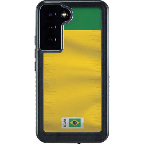 Brazil Soccer Flag Galaxy S24 Plus Waterproof Case