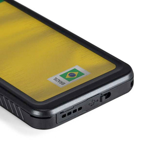 Brazil Soccer Flag Galaxy S24 Plus Waterproof Case