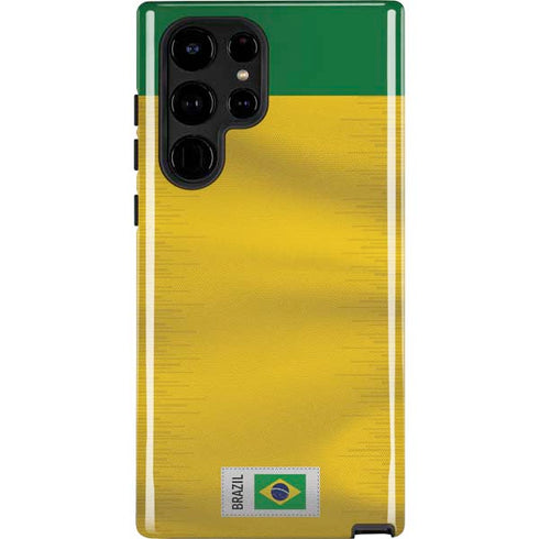 Brazil Soccer Flag Galaxy S25 Ultra Impact Case