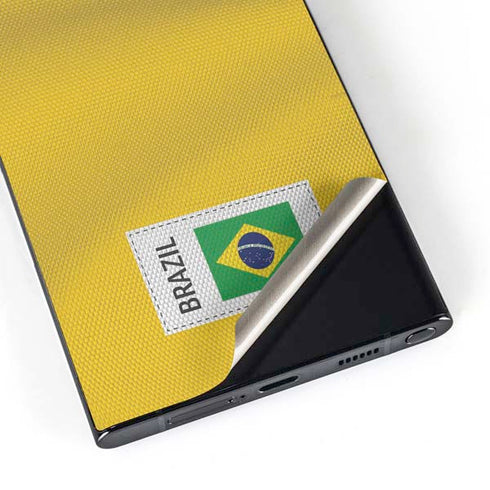 Brazil Soccer Flag Galaxy S25 Ultra Skin