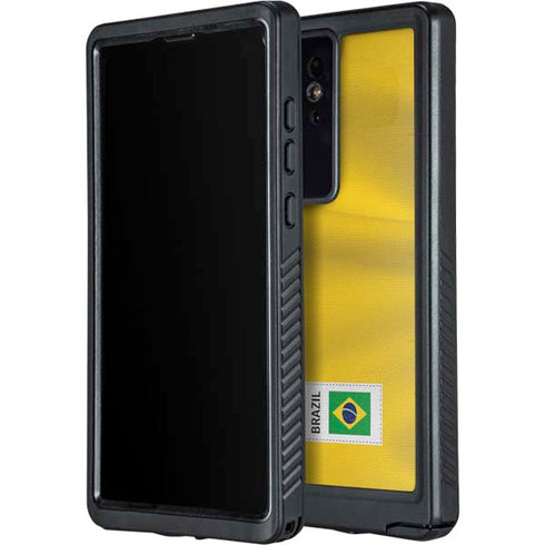 Brazil Soccer Flag Galaxy S24 Ultra Waterproof Case