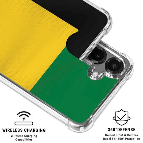 Brazil Soccer Flag Galaxy S26 Clear Case