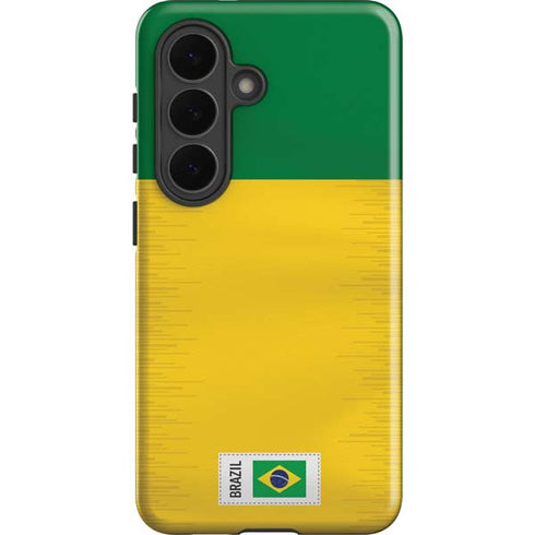 Brazil Soccer Flag Galaxy S26 Plus Impact Case