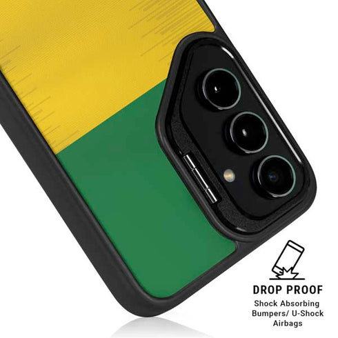 Brazil Soccer Flag Galaxy S26 Plus Kickstand Case