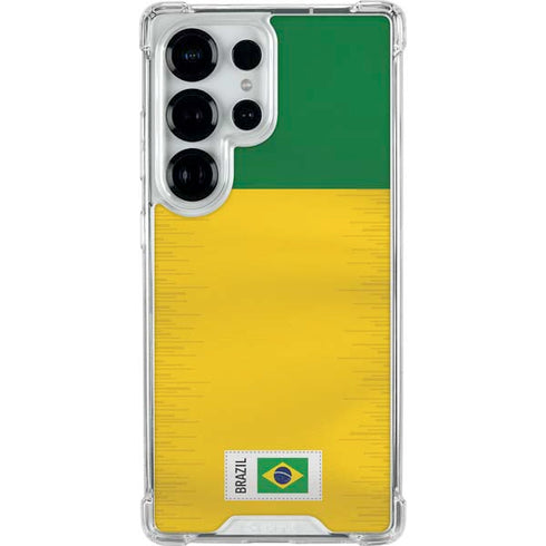 Brazil Soccer Flag Galaxy S26 Ultra Clear Case