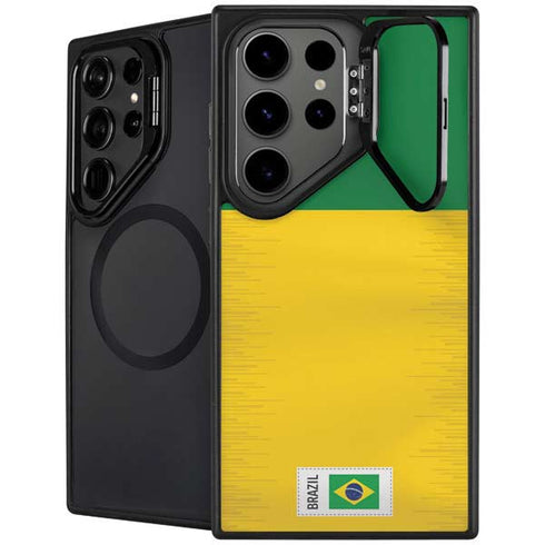 Brazil Soccer Flag Galaxy S26 Ultra Kickstand Case