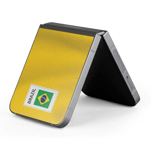 Brazil Soccer Flag Galaxy Z Flip6 Skin