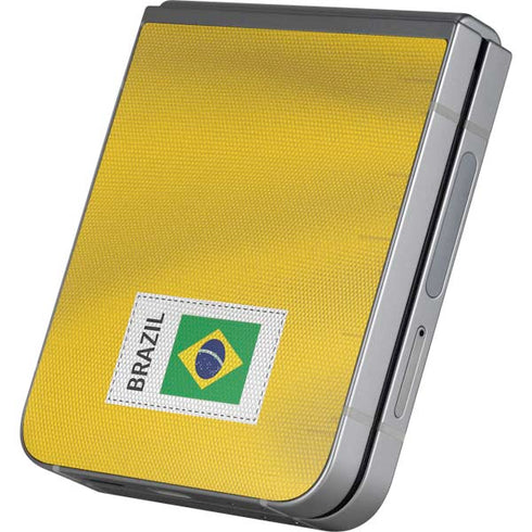 Brazil Soccer Flag Galaxy Z Flip6 Skin