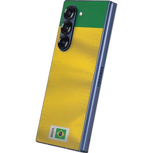 Brazil Soccer Flag Galaxy Z Fold6 Skin