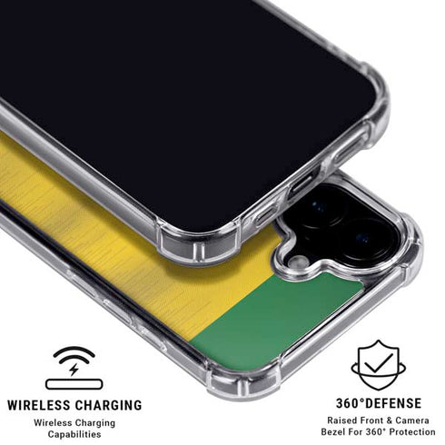 Brazil Soccer Flag iPhone 16 Clear Case