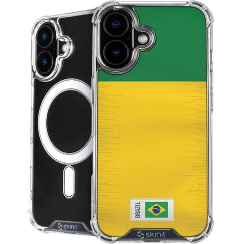 Brazil Soccer Flag iPhone 16 MagSafe Case