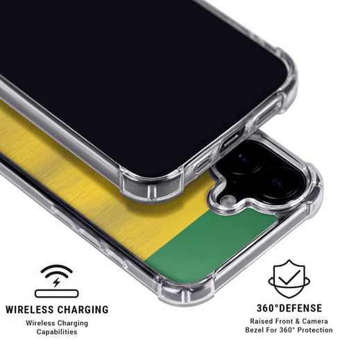 Brazil Soccer Flag iPhone 16 Plus Clear Case