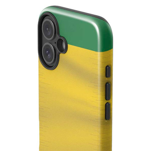 Brazil Soccer Flag iPhone 16 Plus Impact Case