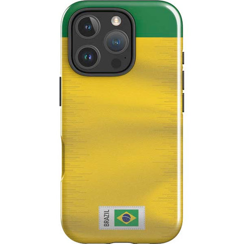 Brazil Soccer Flag iPhone 16 Pro Max Impact Case