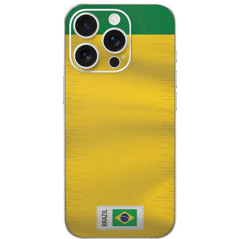 Brazil Soccer Flag iPhone 16 Pro Skin