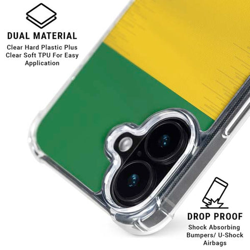 Brazil Soccer Flag iPhone 17 Clear Case