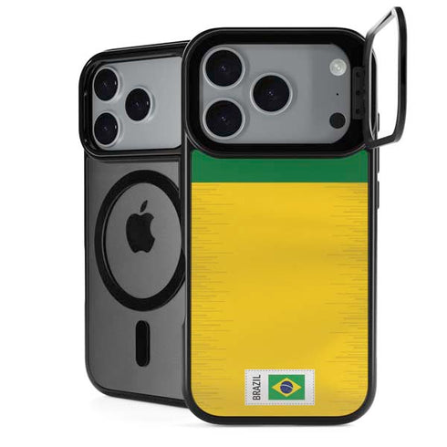 Brazil Soccer Flag iPhone 18 Pro Max Kickstand Case