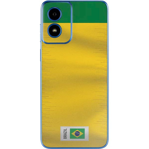 Brazil Soccer Flag Moto G Play 4G (2024) Skin