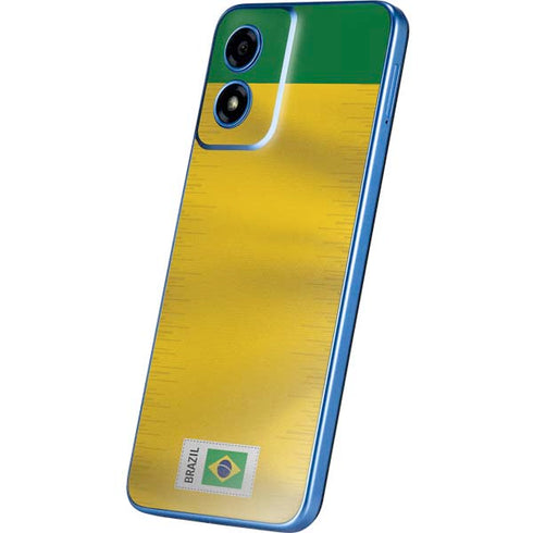 Brazil Soccer Flag Moto G Play 4G (2024) Skin