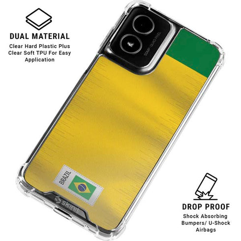 Brazil Soccer Flag Moto G Power 5G (2024) Clear Case