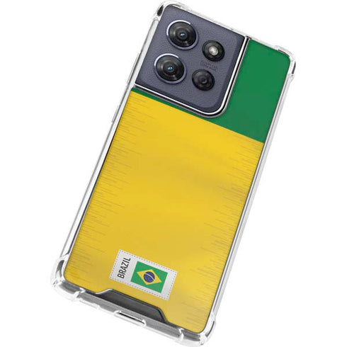 Brazil Soccer Flag Moto G Power 5G (2025) Clear Case