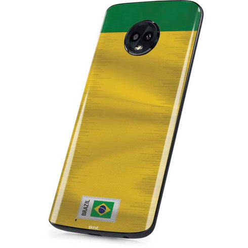Brazil Soccer Flag Moto G6 Skin