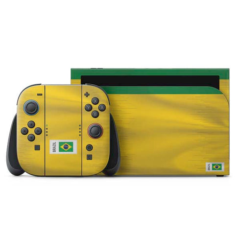Brazil Soccer Flag Nintendo Switch 2 (2025) with Joy-Con Skin