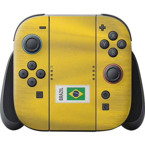 Brazil Soccer Flag Nintendo Switch 2 (2025) Joy-Con Controller Skin