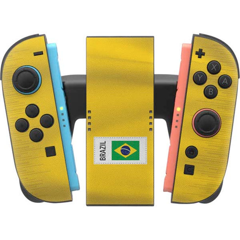 Brazil Soccer Flag Nintendo Switch 2 (2025) Joy-Con Controller Skin