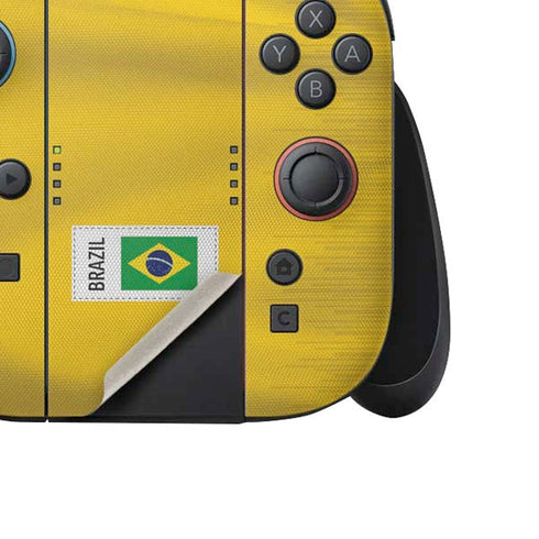 Brazil Soccer Flag Nintendo Switch 2 (2025) Joy-Con Controller Skin