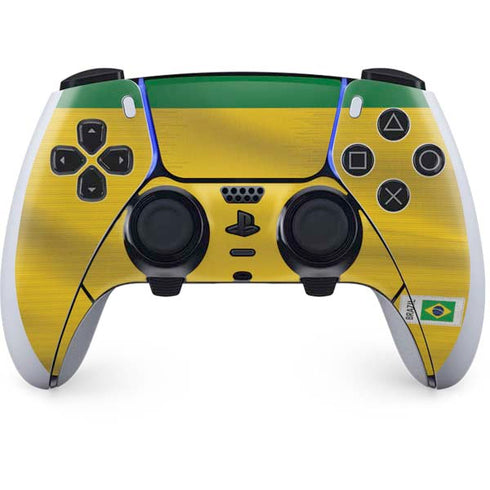 Brazil Soccer Flag PS5 DualSense Edge Pro Controller Skin