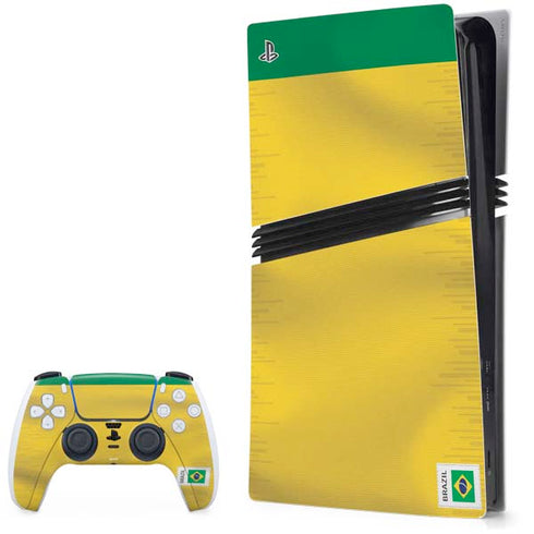 Brazil Soccer Flag PS5 Pro Bundle Skin