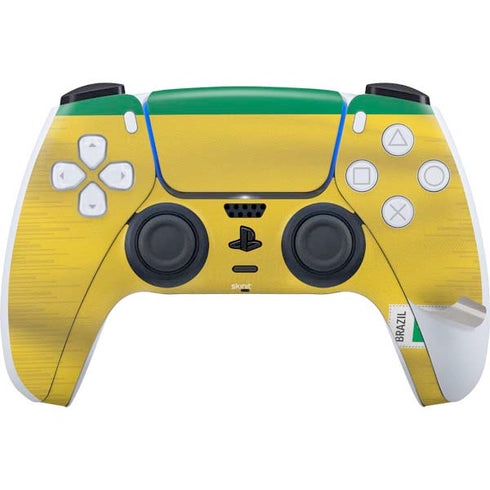 Brazil Soccer Flag PS5 Pro Disk Bundle Skin