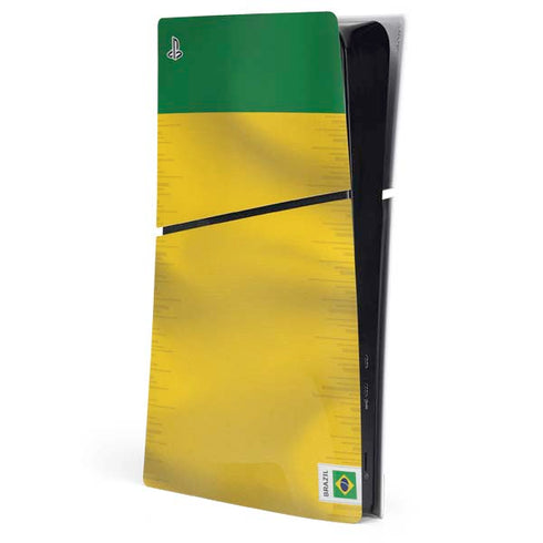 Brazil Soccer Flag PS5 Slim Digital Edition Console Skin