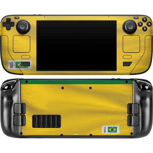 Brazil Soccer Flag Steam Deck Handheld Gaming Computer OLED Skin
