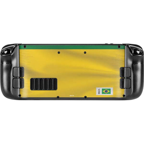 Brazil Soccer Flag Steam Deck Handheld Gaming Computer Skin