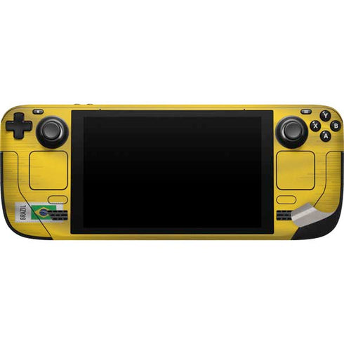 Brazil Soccer Flag Steam Deck Handheld Gaming Computer Skin